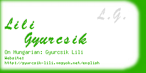 lili gyurcsik business card